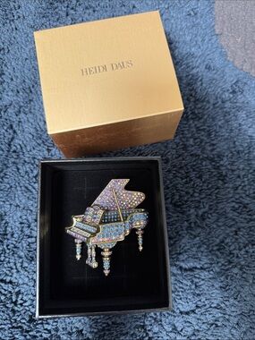 Heidi Daus Multicolor Crystal Grand Piano Brooch